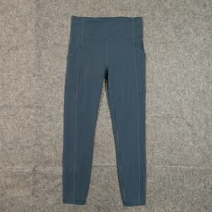 Lululemon Leggings Womens 6 Invigorate High Rise 25" Blue Yoga Run Pockets Gym